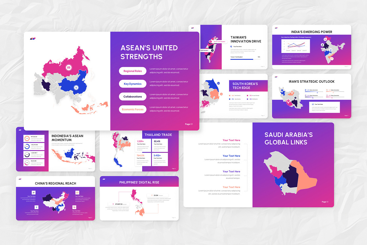ASEAN World Map Infographic Keynote, a Presentation Template by Antstheme (Photo 3 of 3)