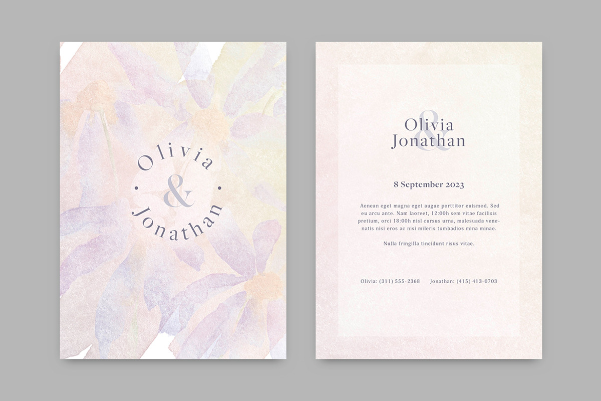 Watercolor Texture Printable Wedding, a Stationery Template by McLittle Stock (Photo 2 of 4)