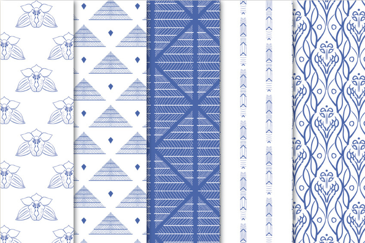 Digital Papers Blue Orchid preview 2