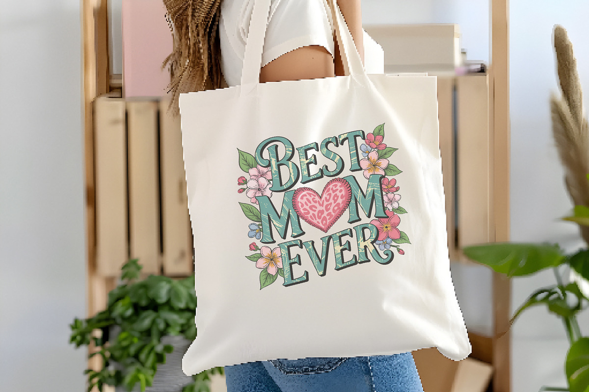 Best Mom Ever Mother's Day PNG, an Illustration by Watercolor design (Photo 3 of 6)