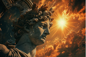 Apollo god statue face. Generate Ai, an Architecture Photo by Ylivdesign