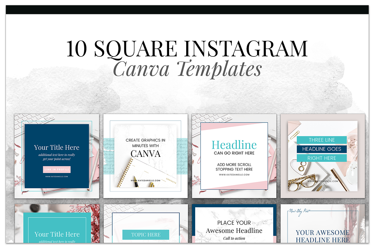 Canva Templates for Instagram, a Social Media Template by Gorgeous Graphics (Photo 1 of 2)