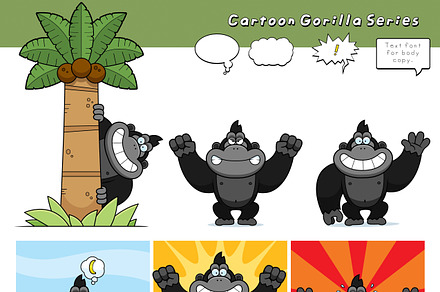 Cartoon Gorilla Series