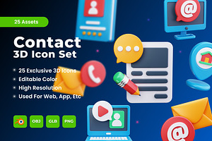 Contact 3D Icon