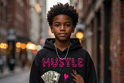Hustle Pink Leopard Money Art, a Shirt Mockup by Vector Stall (Thumbnail 5 of 14)