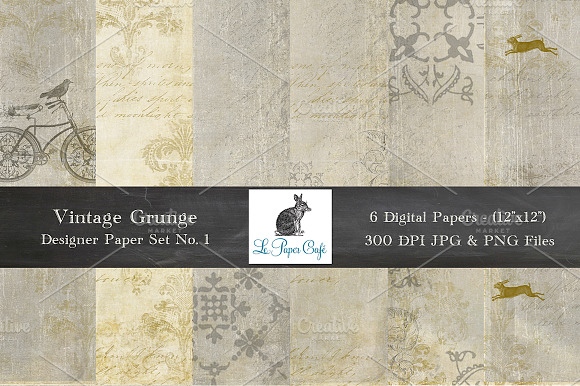 Vintage Grunge Background Papers #1 preview 4