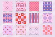 Geometric & Hearts Patterns, a Pattern Graphic by Enia Grace (Thumbnail 3 of 16)