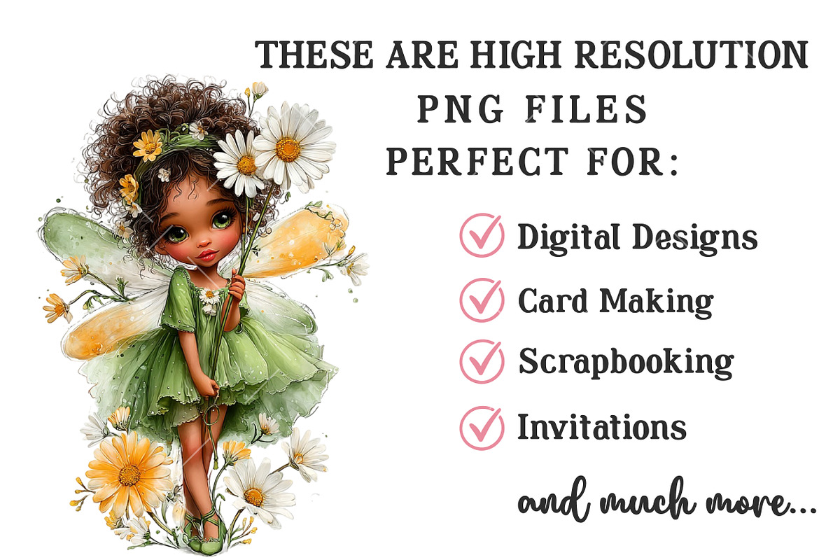 Whimsical Spring Fairy Clipart, an Illustration by OK Design (Photo 4 of 6)