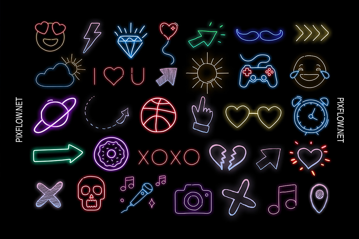 Neon Icons, an Outline Icon by Pixflow (Photo 5 of 6)