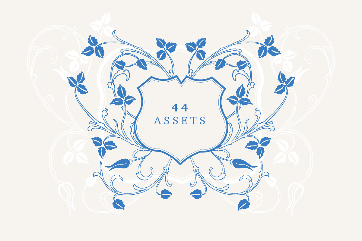Romantic Vintage Floral Clipart, a Decorative Illustration by Century Library (Photo 4 of 10)
