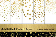 Gold & Black Confetti: Png+Jpg, a Texture Graphic by Chus Moreno Studio (Thumbnail 1 of 2)