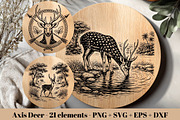 Axis Deer Wildlife Graphics, an Animal Illustration by DENIDigitalArtSudio (Thumbnail 8 of 8)