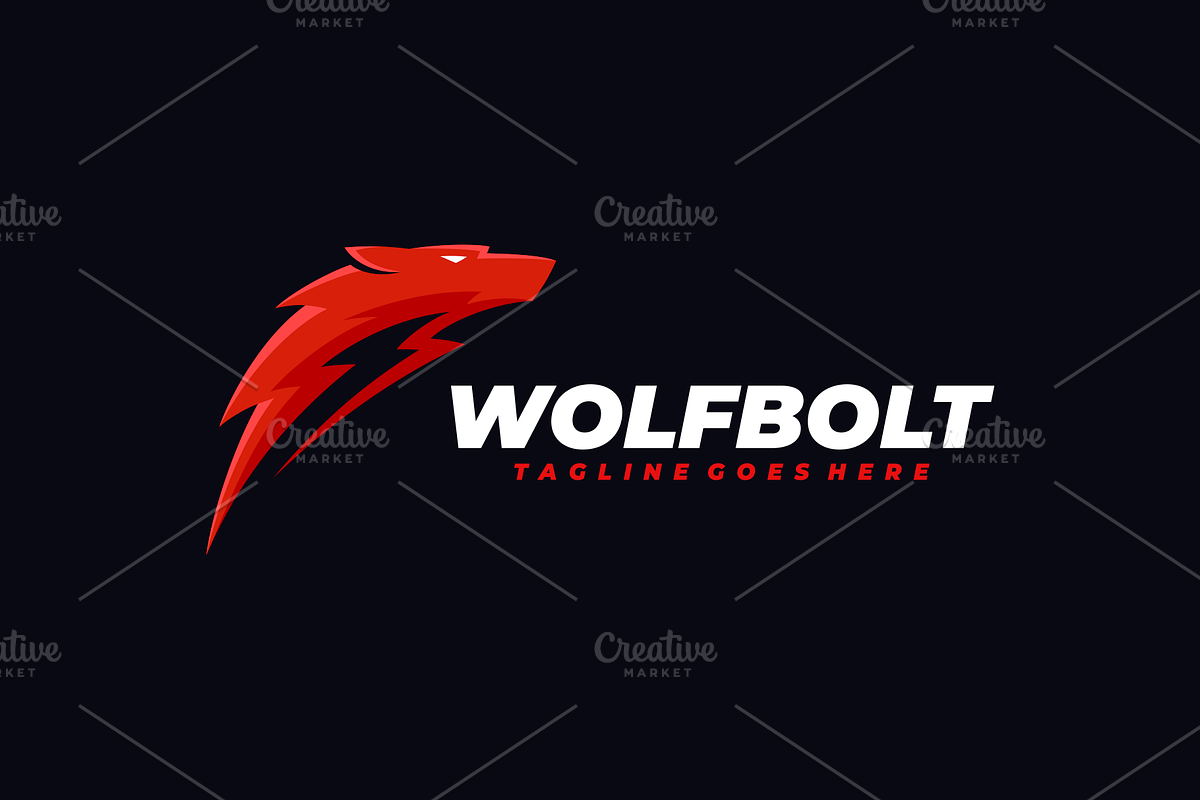 Wolf Bolt Logo, a Branding & Logo Template by VectorCrow (Photo 3 of 3)