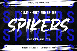 Spikers | SVG Realistic Brush Font
