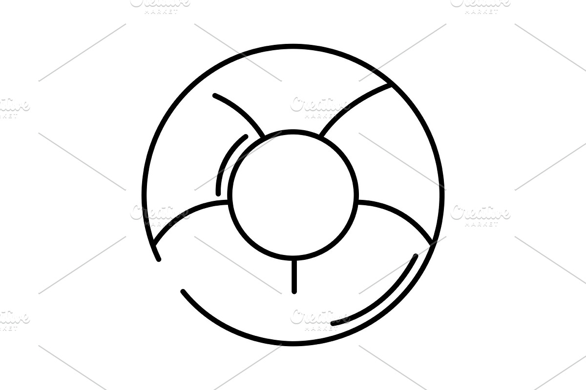 Illustration of swimming ring., an Object Illustration by incomible