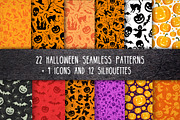 Halloween patterns and icons pack, a Pattern Graphic by Holovei (Thumbnail 1 of 6)