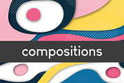Abstract compositions and cards set, a Pattern Graphic by pixelwerk (Thumbnail 1 of 4)