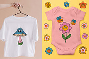 cute Mushrooms and flowers, a Seasonal Illustration by NataKa (Thumbnail 3 of 10)