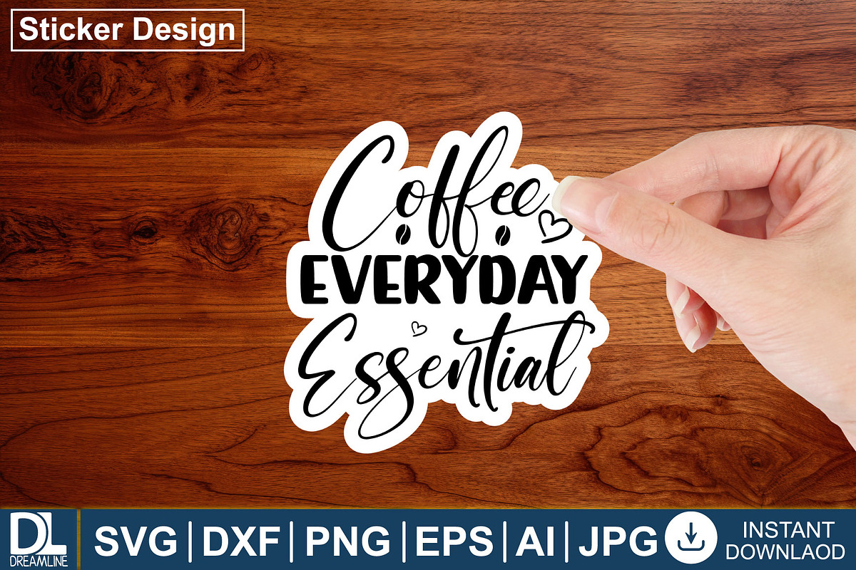 Coffee Sticker Design Bundle, an Object Graphic by Creative Art