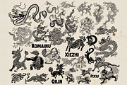 Dragon stamps for Procreate, a Brush Add-On by TheWhiteCatLab (Thumbnail 8 of 9)