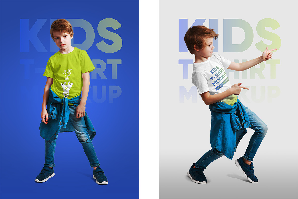Mixed Kids T-Shirt PSD Mockups Vol6, a Shirt Mockup by Hi, Mock-Up! (Photo 5 of 15)