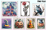 Halloween Postage Stamps Clipart., a Graphic by CitraGraphics (Thumbnail 3 of 4)