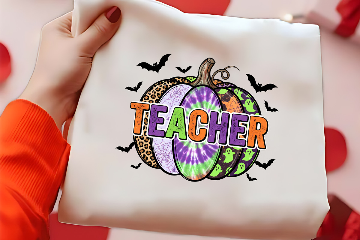Halloween Teacher Pumpkin PNG Art, a Seasonal Illustration by CrexoraLab (Photo 2 of 4)
