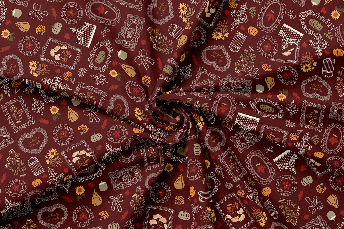 Autumn lace patterns Vector, a Pattern Graphic by Tani Kuzminka (Photo 3 of 24)
