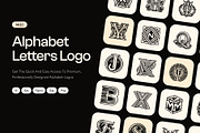 1400 Alphabet Letters Logo, a Solid Icon by Creative Stall (Thumbnail 1 of 34)