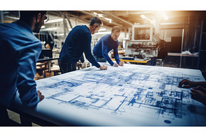 prints engineer blue ai generated, a Technology Photo by pikepicture