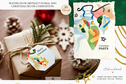 Watercolor Abstract Christmas, an Animal Illustration by AnnaTkachi (Thumbnail 6 of 12)