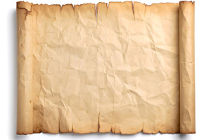 Aged blank scroll with curled edges and burned marks, a Background Photo by GoodGoods