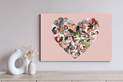 Love Heart Photo Collage Template, a Social Media Template by DesignerCandies (Thumbnail 3 of 5)