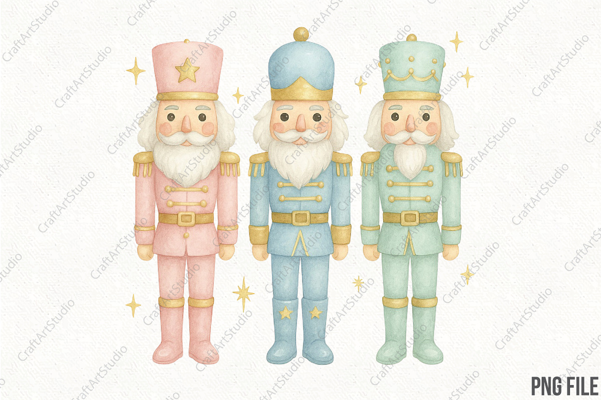 Glitter Nutcracker Friends PNG, an Illustration by CraftArtStudio (Photo 1 of 4)