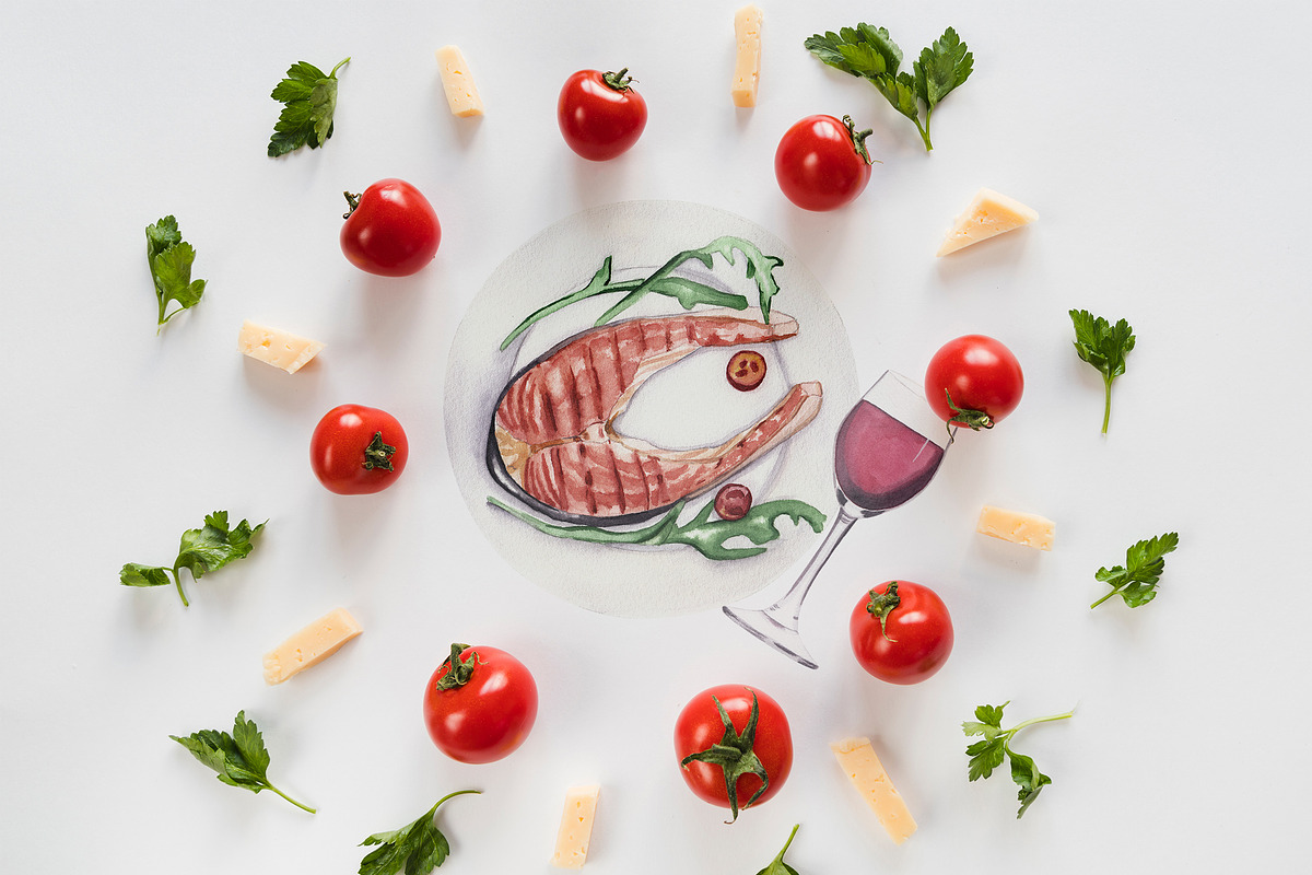 Watercolor seafood clipart, an Animal Illustration by Visual Animal (Photo 3 of 4)
