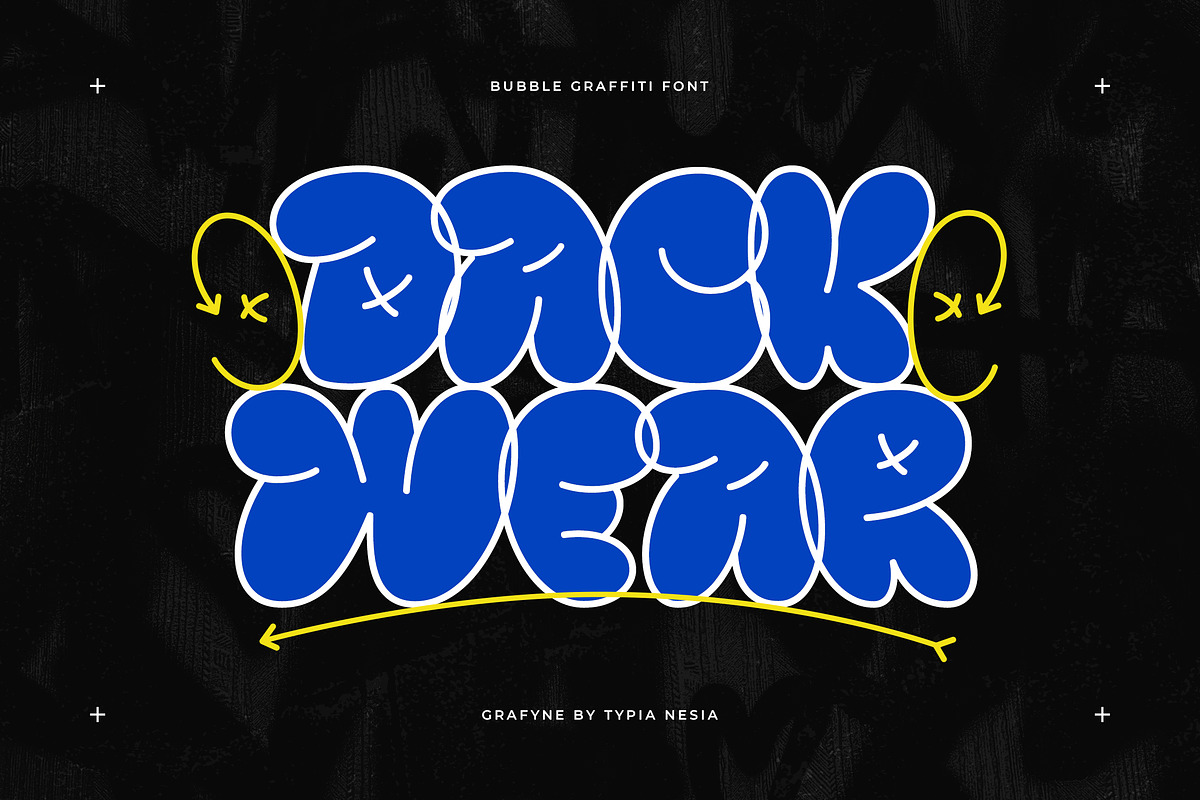 Grafyne - Modern Bubble Grafitti, a Font by Typia Nesia (Photo 7 of 12)