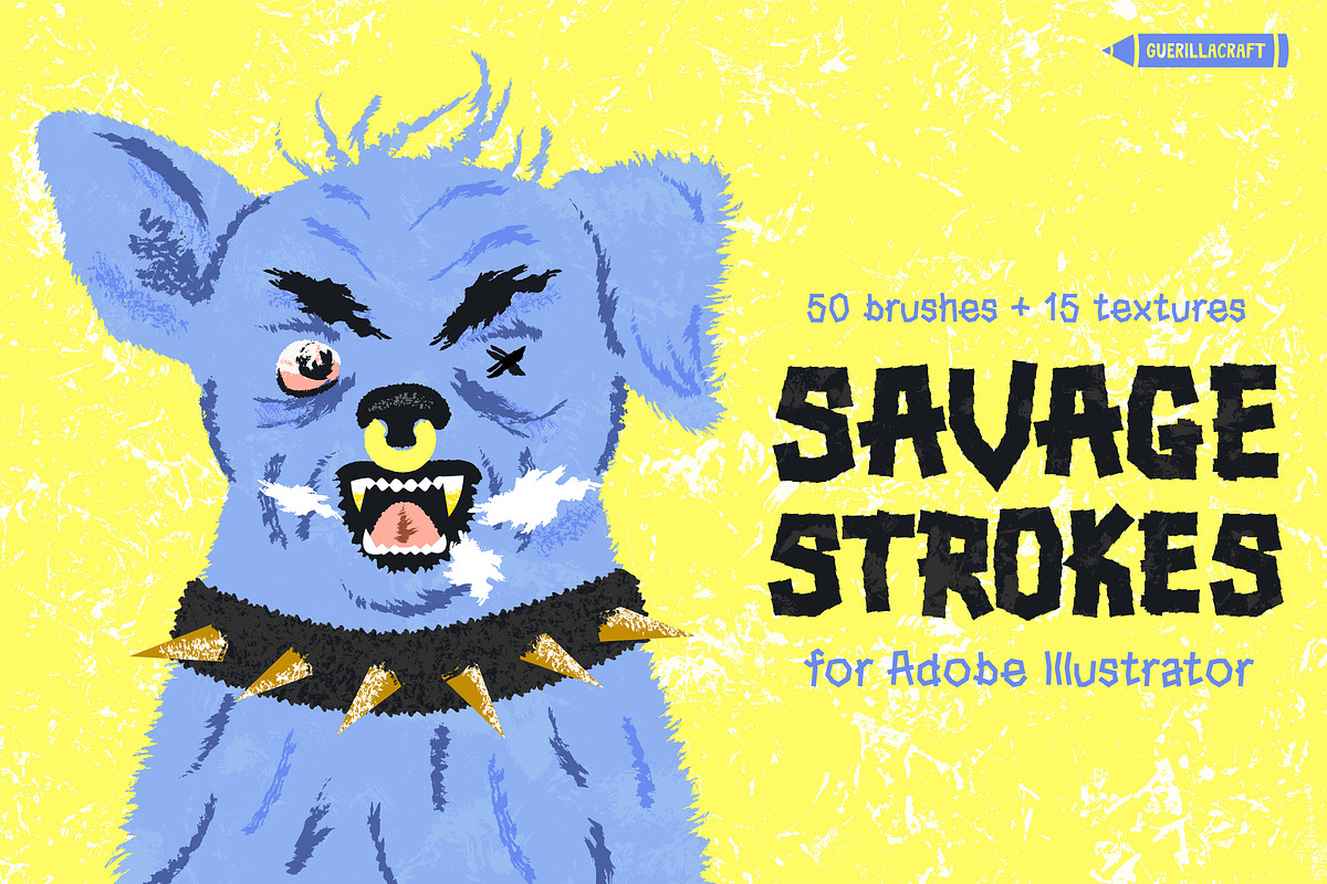 Savage Strokes for Adobe Illustrator, a Brush Add-On by Guerillacraft (Photo 1 of 8)