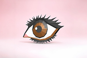 Eye wall art - 3d papercraft, a Characters & Person 3D Model by PAPER amaze (Thumbnail 1 of 3)