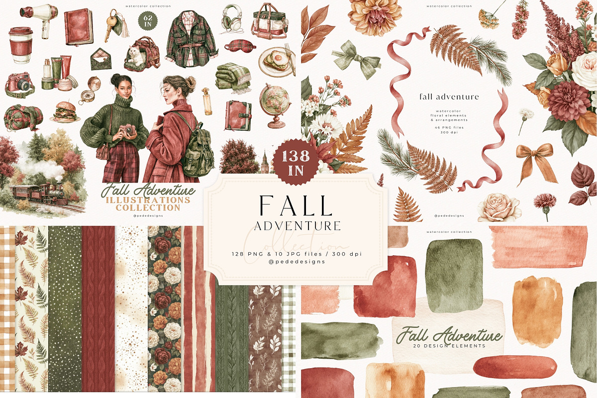 Fall Adventure Collection, a Seasonal Illustration by PeDe Designs (Photo 1 of 17)