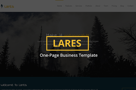 Lares - One-Page Business Template