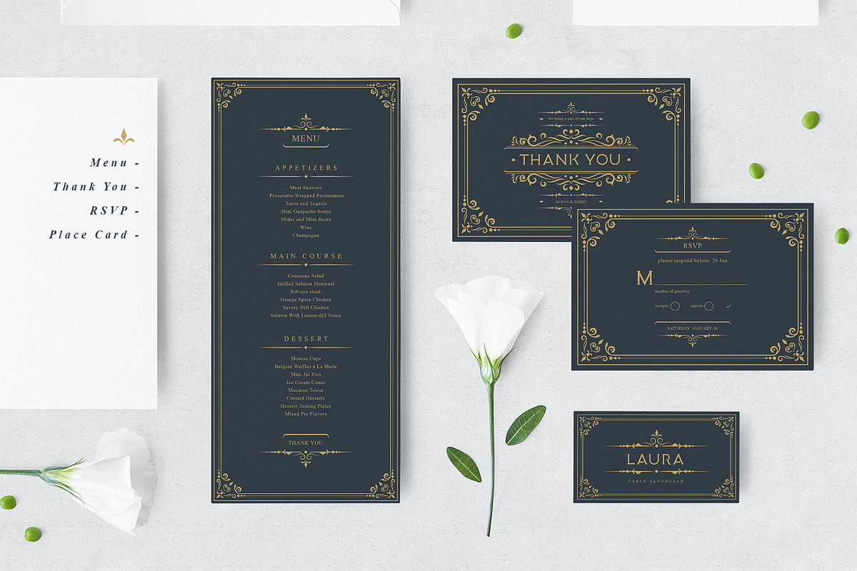 Vintage Wedding Invitation, an Invitation Template by uyo66 (Photo 4 of 7)