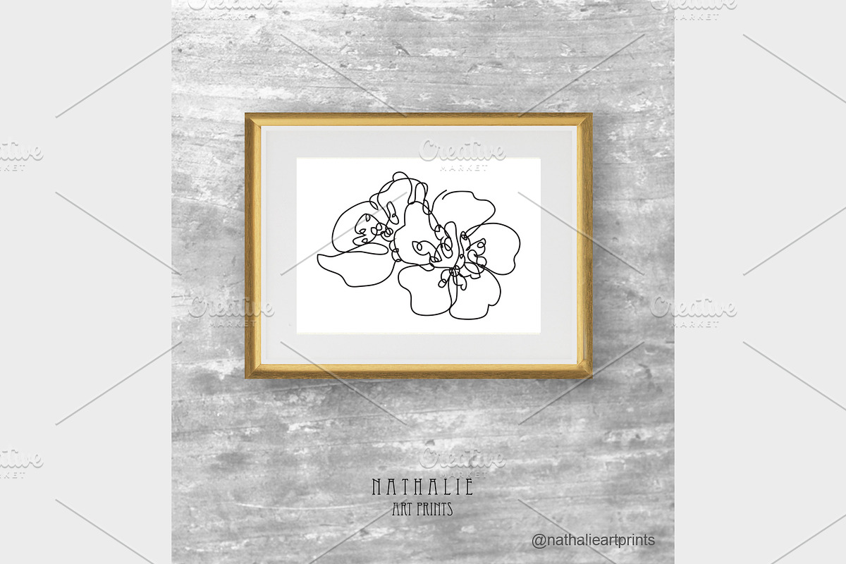 Sakura Digital Print. Line Art, a Background Graphic by Sunset&Sea Design (Photo 3 of 3)