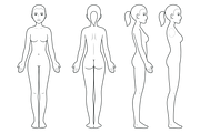 Female body chart medical diagram, a Healthcare Illustration by Irina Mir (Thumbnail 1 of 2)