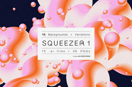 Squeezer 1 - 36 Euphoric Backgrounds, a Background Graphic by kloroform