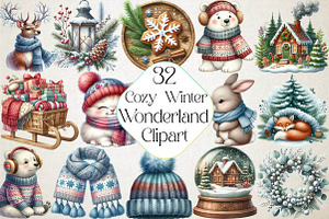 Cozy Winter Wonderland Collection, an Illustration by DreamPrint404