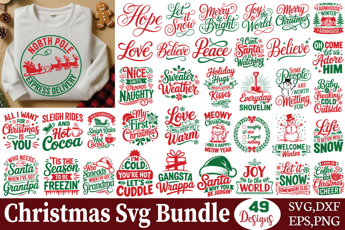 Christmas Svg Bundle, an Object Graphic by DollarSmart (Photo 1 of 4)