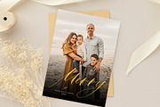 Gold Merry Christmas Card Template, a Card Template by Salsal Design (Thumbnail 4 of 4)