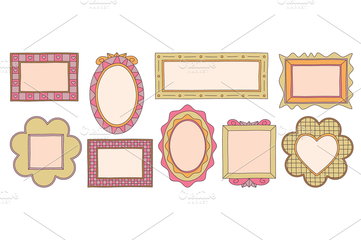 Drawn y2k frame border collection, a Texture Illustration by art PVP ...