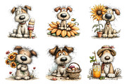 Whimsical Summer Dogs Clipart, an Illustration by Dream Creation (Thumbnail 5 of 6)