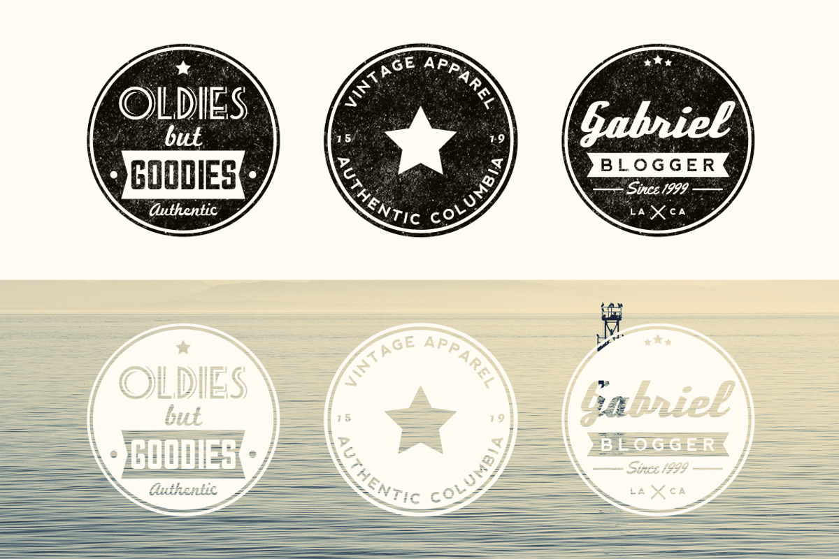 Vintage Minimalist Circular Badges, a Branding & Logo Template by Yusof Mining (Photo 3 of 5)